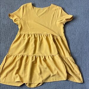 Elegant Yellow Casual Dress for Women